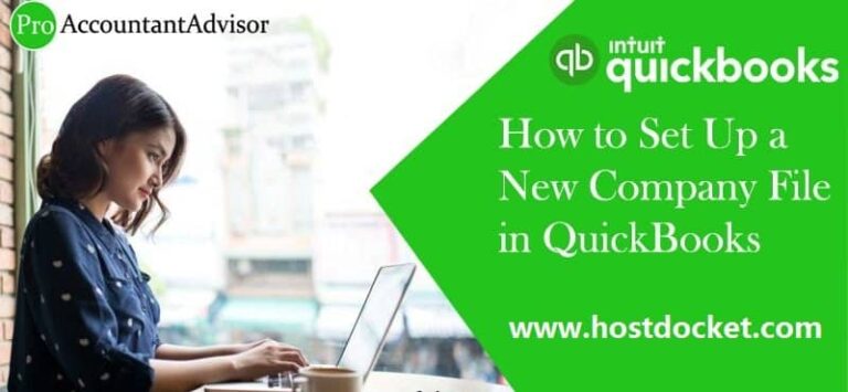 How to set up a new company file in QuickBooks?